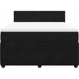 vidaXL Boxspringbett 140 x 200 cm Schwarz