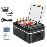 Kompressor Kühlbox 20 L,12/24v Dc Elektrische Gefrierbox Mit App-steuerung, 100–240 V Ac Autokühlschrank Für Camping Reisen Lastkraftwagen Angeln, Thermoelektrische Kühlbox Tragbar