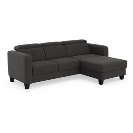 sit&more Ecksofa SIT & MORE "Belluci L-Form", grau (fango), B:247cm H:85cm T:170cm, Sofas, Ecksofa, inklusive Federkern, wahlweise mit Bettfunktion und Bettkasten