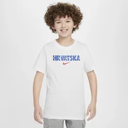 Kroatien Crest Nike Fußball-T-Shirt für ältere Kinder - Weiß, M