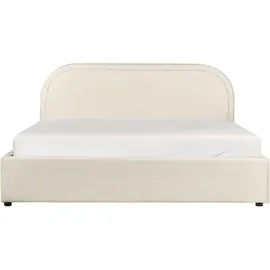 Beliani Bett mit Stauraum Bouclé Quillien 140 x 200 cm,