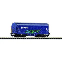 PIKO H0 58965 - Schiebeplanenwagen Shimmns VTG mit Graffiti VI