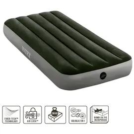 Intex Zwillingscampingbett Mit Fiber-tech-matratze - Green / Grey - 76 x 191 x 25 cm