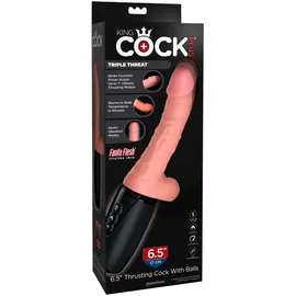KING COCK PLUS „6,5“ Thrusting Cock with Balls“, Light, 26,7x3,8 cm
