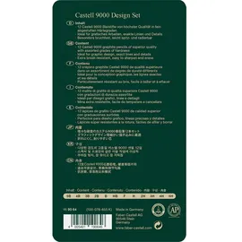 Faber-Castell Bleistifte Castell 9000 Design Set, 5B-5H, 12er Set