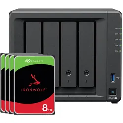 Synology DS423+ 32TB IronWolf NAS-Bundle NAS inkl. 4x 8TB IronWolf 3.5 Zoll SATA Festplatte