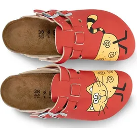Birkenstock Clog Kay Superlauf, Birko-Flor, Cat Red, schmal, Größe 42