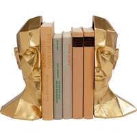 Kare Buchstütze Kunststoff 160x240x115 mm Gold 2 St.
