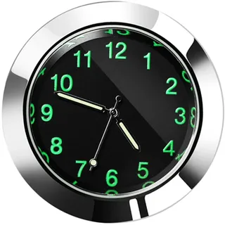 Pomurom Uhr für Auto-Armaturenbrett,Selbstklebende, leuchtende Autolüftungsuhr - Multifunktionale -Autouhr zum Aufkleben auf das Armaturenbrett für das Armaturenbrett, Boot, Fahrrad