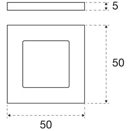 L&S LED Aufbauleuchte 2 Kunststoff 0,5 cm inkl. Leuchtmittel grau
