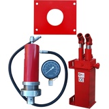 Carmax Werkstattpresse Satz 30T Hydraulikpumpe Doppelantrieb Hydraulikzylinder Manometer Montageplatte