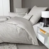JANINE Streifen-Bettwäsche modern classic vulkan