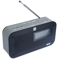Dual 74872 DAB 71 Portables Digitalradio (UKW/DAB+ Tuner, Senderspeicherfunktion, LC-Display, Netz- oder Batteriebetrieb) Schwarz