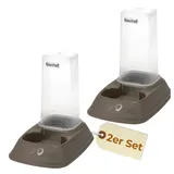 GarPet 2er Set Automatischer Futterspender Wasserspender 2in1 Futterautomat Wasserautomat für Hunde Katzen Wasser und Trockenfutter Automat Spender 700 ml