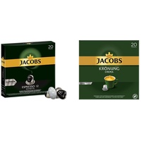Jacobs Kaffeekapseln Espresso Ristretto, Intensität 12 von 12 & Kaffeekapseln Krönung Crema, 200 Nespresso kompatible Kapseln, 10er Pack, 10 x 20 Getränke, 1040 g