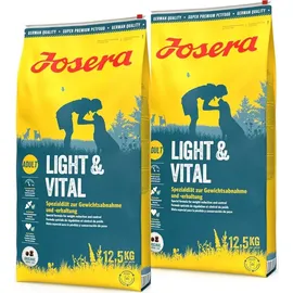 Josera Light & Vital 2 x12,5kg Sparpaket Trockenfutter für Hunde