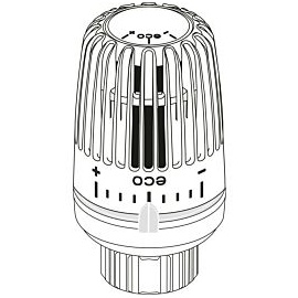 Heimeier Thermostat-Kopf 9710-43.500 weiß, mit Klemmverbindung, Direktanschluss VHK