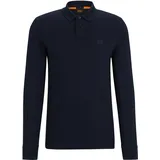 Boss Poloshirt Langarm Slim-Fit, für Herren 404 DARK BLUE, XL