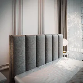 masseno Polsterbett, Braun, Holz, 140x200 cm, Schlafzimmer, Betten, Polsterbetten