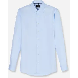 Olymp Langarmhemd No. Six Businesshemd, Kentkragen, super slim fit blau 41