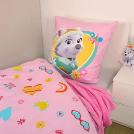 Paw Patrol Glow in the Dark Rosa 135 x 200 cm + 80 x 80 cm