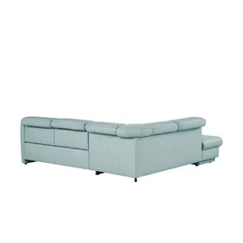 HIMOLLA Eckcouch Leder 2-Sitzer Blau