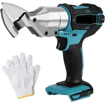 liropau Akku Blechschere Kompatibel mit Makita 18v, Elektrische Blechschere mit 360° drehbarem Kopf, Max. 2mm Scherendicke Elektrische Schere für Bleche,Teppiche,Stoff, Leder (ohne Akku)