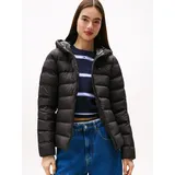 Tommy Hilfiger Tommy Jeans Damen Dw0dw21617 Gesteppte Daunenjacke mit Kapuze schwarz, XL