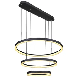 LED-Hängeleuchte Augusto Schwarz/Goldfarben max. 72Watt