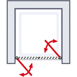 Schulte Garant 2.0 Duschtür rechts 100 x 200 cm Alu-Natur Klarglas