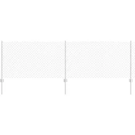 vidaXL Zaun mit Pfosten 0,8 x 25 m Silber/Stahl