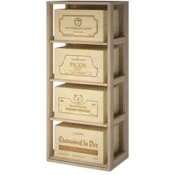 Godello Serie Weinregal aus massiver Eiche 4 Holzkisten