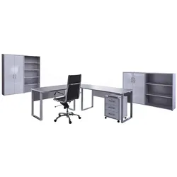 Büro Office Edition Set 1 Grau/Weiß