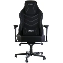 HYRICAN Gaming-Stuhl "Striker "Runner" ergonomischer Gamingstuhl, Schreibtischstuhl", schwarz (schwarz, schwarz), H: 125cm, Stoff, Stühle, Bürostuhl, geeignet für Jugendliche und Erwachsene