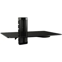 Ricoo HiFi Rack Glas, Wandregal mit Kabelkanal DVD-B1, TV