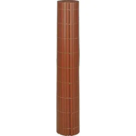 Videx Rügen nussbaum |90 x 300 cm| 100% Blickdicht ohne Abstand zwischen Röhrchen | Premium-Qualität Made in Germay |stabile wetterfeste Sichtschutzmatte