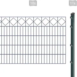 Arvotec Doppelstabmattenzaun 20 m x 100 cm Grau/Kunststoff