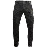 John Doe Stroker XTM Cargohose | Schwarz/Dunkelgrün (Camouflage) | 36/30