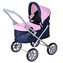 Knorrtoys 63342 - Puppenwagen Mini Lili Princess Blue, klappbar, Schieberhöhe: 56cm