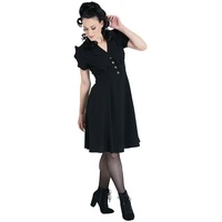 Hell Bunny A-Linien-Kleid Vera Lynn Retro Vintage Swingkleid Rockabilly schwarz