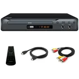 Kompakter DVD-Player mit SCART-Anschluss, Regionsfreier HD-DVD-CD-Player mit HDMI-Anschluss/AV-Anschluss, integriertes PAL/NTSC-TV-System, unterstützt MIC-Eingang, USB-Eingang (DVD Player)