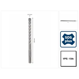 Bosch Hammerbohrer SDS plus 7X 10 x 100 x 165 mm