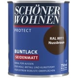 SCHÖNER WOHNEN Buntlack, nussbraun , seidenmatt