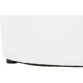 DOMO collection Wohnlandschaft Kunstleder U-Form 3-Sitzer Silber/Weiß