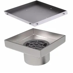 Bodenablauf Duschablauf Duschrinne 200x200 mm Ablauf Wasserablauf Dusche Bad für Fliesen