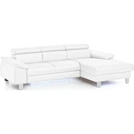 Cotta Ecksofa Kunstleder 2-Sitzer Weiß