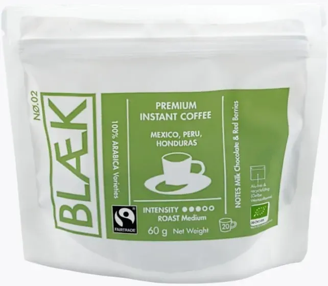 BLÆK Organic Instant Coffee No. 2 Medium Roast Bio 60g