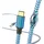 Hama Ladekabel Reflective USB-A USB-C 1,5 m Blau