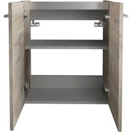 Fackelmann SBC Beckenunterschrank 55 cm braun hell,