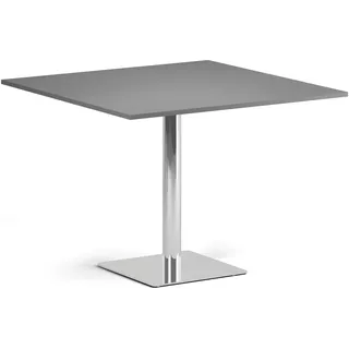 Couchtisch ENZO, 100x100 cm, chrom Fußgestell, Graphit